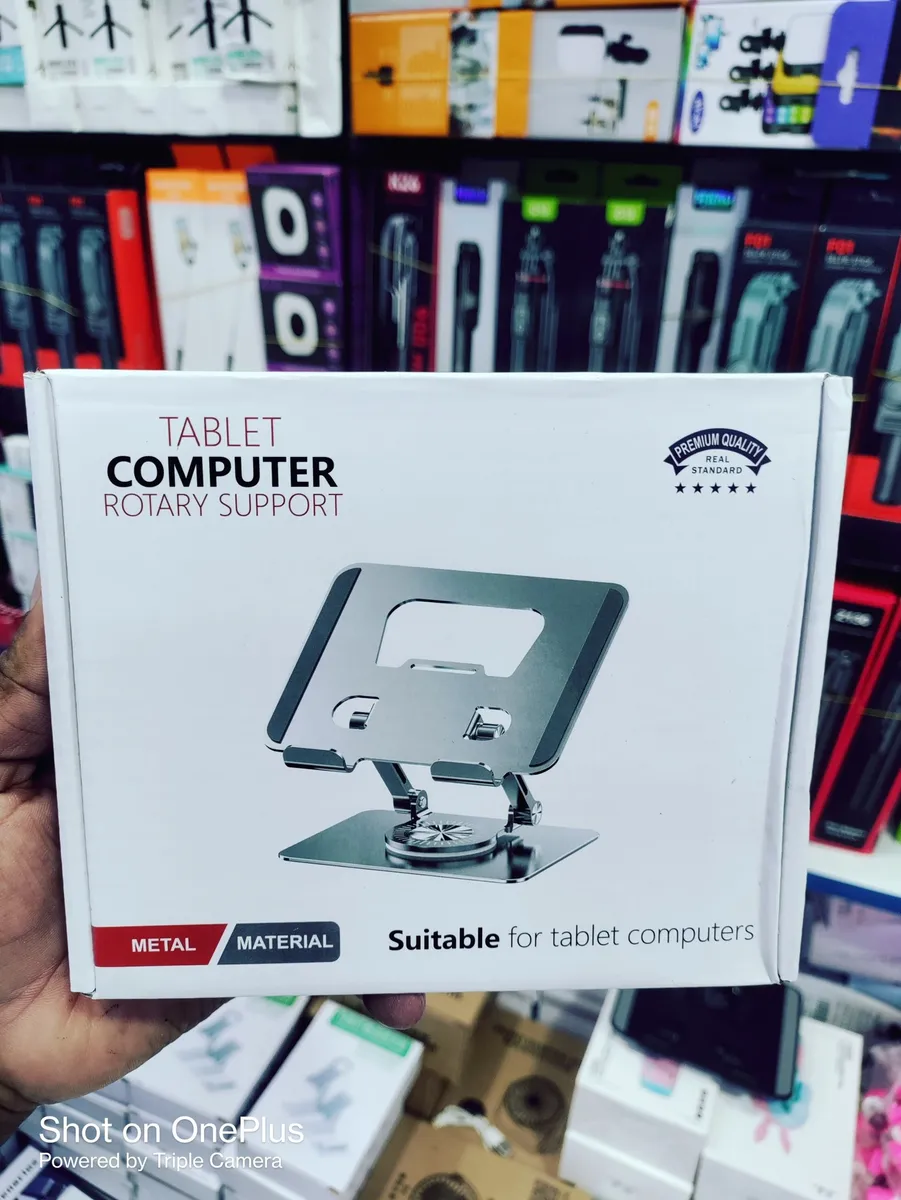 Tablet Stand Foldable Aluminium Tablet Stand Tablet Holder For iPad Pro Stand 360° Rotation - Image 2