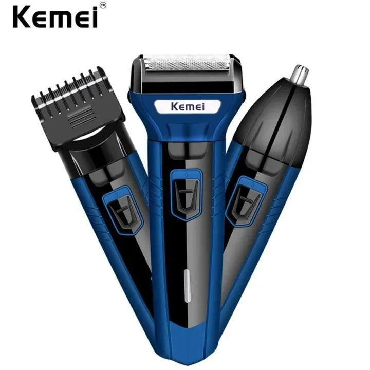 Kemei Km-6330 3 In 1 Professional Hair Trimmer Super Grooming Kit Shaver Clipper Nose Trimmer 3