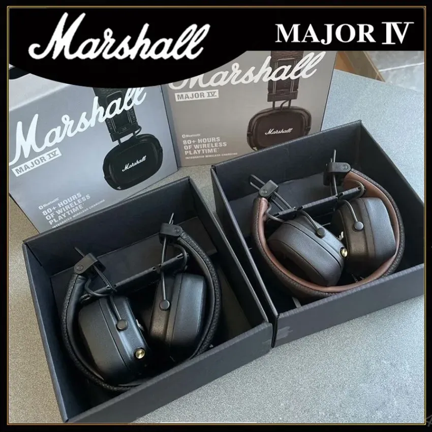 Marshall Major IV 4 Wireless Bluetooth Headphones Classic Earphones Deep Bass Foldable Pop Rock Retro Music Microphone Headset - Image 3