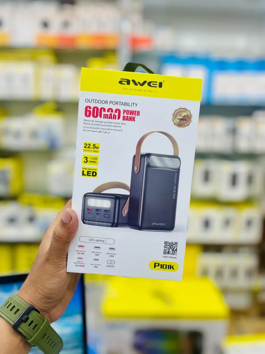 Awei P101K 60000mah 22.5W Output Portable Outdoor Powerbank - Image 2